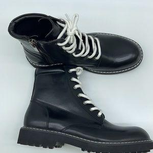 INC International Concepts Men’s Ivan Lace-Up Boots (Black, 8